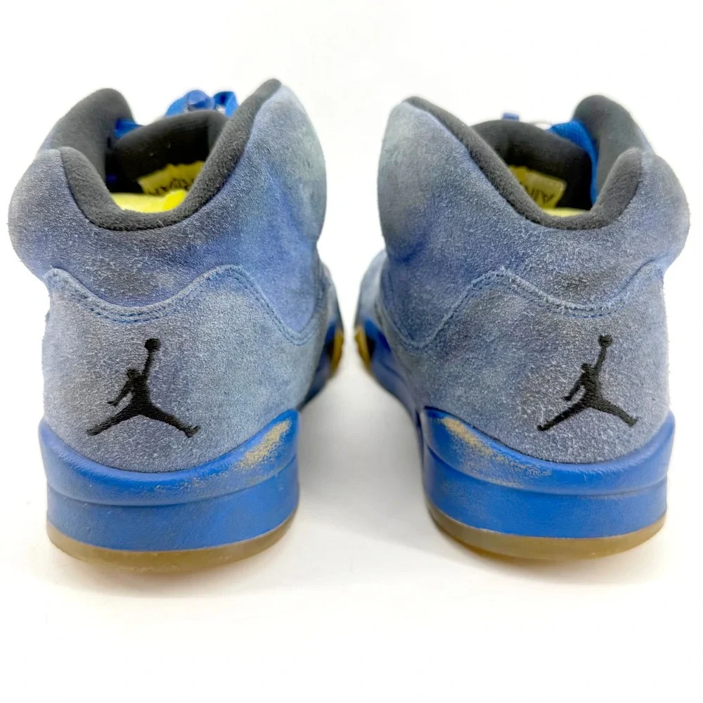 Jordan Air Jordan 5 Retro Mens 10.5 Blue Suede High Top Basketball Sports